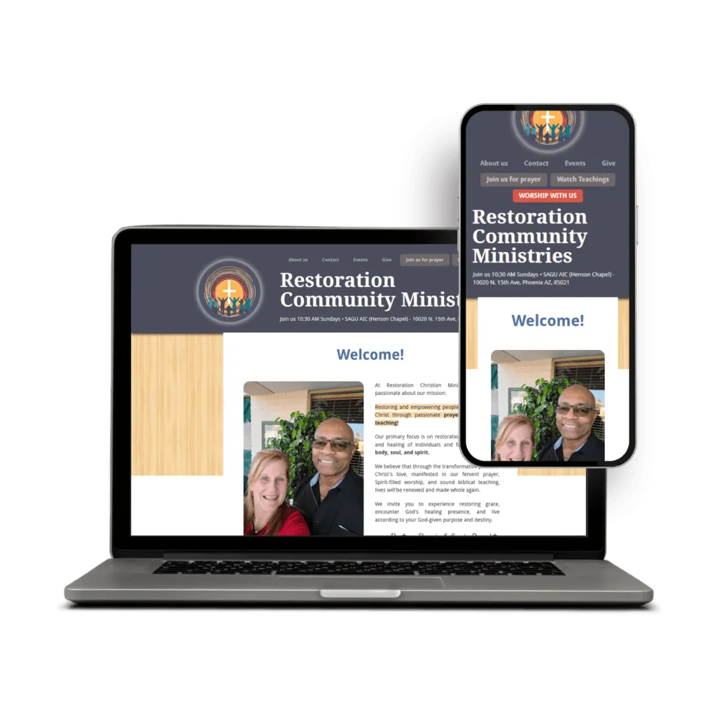 Website design for Restoration Community Ministries