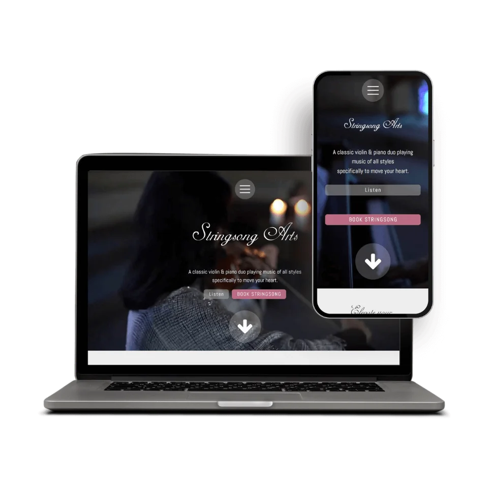 Stringsong Arts website design