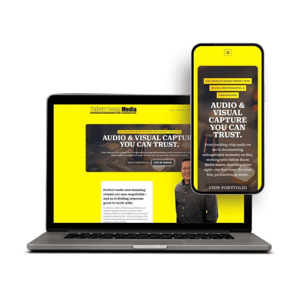 YellowBoom Media website design